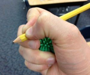 Small stress ball to help with pencil grip.