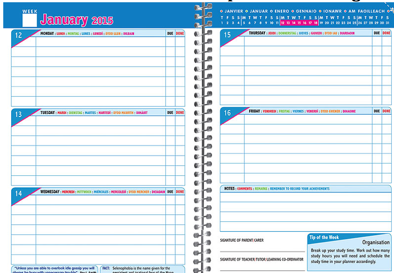 School planner as a communication tool for parents, teacher and students.